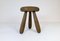Sculptural Stool in Stained Pine Attributed to Ingvar Hildingsson, Sweden, 1970s 4