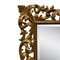 Espejo estilo Art Nouveau de lámina dorada de madera tallada a mano, 1970, Imagen 3