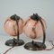 Art Deco German Bronzed Brass Table Lamps with Marbled Opaline Shades, 1930s, Set of 2 10