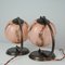 Art Deco German Bronzed Brass Table Lamps with Marbled Opaline Shades, 1930s, Set of 2, Image 10