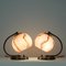 Lampes de Bureau Art Déco en Laiton Bronzé avec Abat-Jour en Verre Opalin, Allemagne, 1930s, Set de 2 9
