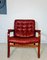 Vintage Mid-Century Swedish Cognac Leather Lounge Chair from Gote Mobler, Image 1