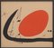 Joan Miro, 1970er, Lithografie in Textilstoff, gerahmt 1