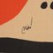 Joan Miro, 1970s, Lithographie en Tissu, Encadrée 12