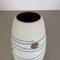 Colorful Fat Lava Stripe & Dots Pottery Vase from Jasba Ceramics, Germany, 1950s 7