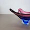 Floral Murano Glass Bowl Centerpiece from Fratelli Toso, Italy, 1970s 5
