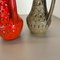 Vases Fat Lava Art en Poterie Multicolore de Bay Ceramics, Allemagne, Set de 2 13