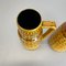 Fat Lava Pottery Vases With Ochre Pattern from Scheurich, Germany, 1970s, Set of 2 11