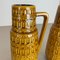 Fat Lava Pottery Vases With Ochre Pattern from Scheurich, Germany, 1970s, Set of 2 6