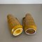 Fat Lava Pottery Vases With Ochre Pattern from Scheurich, Germany, 1970s, Set of 2 18