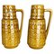 Fat Lava Pottery Vases With Ochre Pattern from Scheurich, Germany, 1970s, Set of 2 1