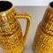 Fat Lava Pottery Vases With Ochre Pattern from Scheurich, Germany, 1970s, Set of 2, Image 7