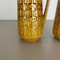 Fat Lava Pottery Vases With Ochre Pattern from Scheurich, Germany, 1970s, Set of 2, Image 8