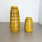 Vases Fat Lava en Poterie avec Motif Ocre de Scheurich, Allemagne, 1970s, Set de 2 2