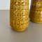 Fat Lava Pottery Vases With Ochre Pattern from Scheurich, Germany, 1970s, Set of 2 11