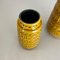 Fat Lava Pottery Vases With Ochre Pattern from Scheurich, Germany, 1970s, Set of 2 8