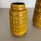 Fat Lava Pottery Vases With Ochre Pattern from Scheurich, Germany, 1970s, Set of 2 10