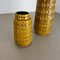 Fat Lava Pottery Vases With Ochre Pattern from Scheurich, Germany, 1970s, Set of 2 7