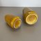 Fat Lava Pottery Vases With Ochre Pattern from Scheurich, Germany, 1970s, Set of 2 18