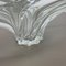 Large Floral Crystal Glass Shell Bowl Centerpiece from Art Vannes, France, 1970 13