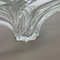 Large Floral Crystal Glass Shell Bowl Centerpiece from Art Vannes, France, 1970, Image 13