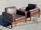 Mid-Century Modern Danish Living Room Set in Rosewood and Leather by Arne Wahl Iversen, 1970s, Set of 3 12