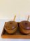 Mid-Century Danish Teak Pots, Set of 4 3