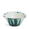 Norwegian Modern Dark Green White Nedslag Ceramic Bowl by Laab Milano 1
