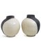 Sculture moderne minimaliste in ceramica Raku bianca e nera, set di 2, Immagine 4