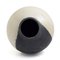Japanese Modern Minimalist White & Black Raku Ceramic Vase, Image 5