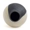 Japanese Modern Minimalist White & Black Raku Ceramic Vase, Image 3