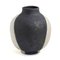 Japanese Modern Minimalist White & Black Raku Ceramic Vase 4