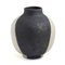 Japanese Modern Minimalist White & Black Raku Ceramic Vase, Image 4