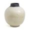 Japanese Modern Minimalist White & Black Raku Ceramic Vase 7