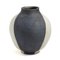 Japanese Modern Minimalist White & Black Raku Ceramic Vase 6