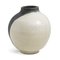 Japanese Modern Minimalist White & Black Raku Ceramic Vase, Image 7