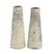 Japanese Modern Minimalist White Crackle Raku Ceramic Hana Vertical 4 Vase by Laab Milano 4