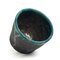 Jarrón Mangkuk de cerámica con revestimiento de metal negro y verde de Laab Milano, Imagen 5