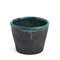 Jarrón Mangkuk de cerámica con revestimiento de metal negro y verde de Laab Milano, Imagen 1