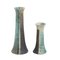 Japanese Modern White Green Raku Ceramic Stelo Wake Candle Holders by Laab Milano, Set of 2, Image 2