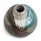 Japanese Raku Black White Blue Crackle Metal Ceramic Modern Akuma No Me Vase by Laab Milano, Set of 2 4