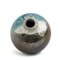 Japanese Raku Black White Blue Crackle Metal Ceramic Modern Akuma No Me Vase by Laab Milano, Set of 2 7