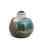 Japanese Raku Black White Blue Crackle Metal Ceramic Modern Akuma No Me Vase by Laab Milano, Set of 2 6