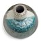 Japanese Raku Black White Blue Crackle Metal Ceramic Modern Akuma No Me Vase by Laab Milano, Set of 2 5