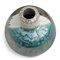 Japanese Raku Black White Blue Crackle Metal Ceramic Modern Akuma No Me Vase by Laab Milano, Set of 2, Image 5