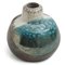 Japanische Raku Schwarz Weiß Blau Crackle Metall Keramik Moderne Akuma No Me Vase von Laab Milano, 2er Set 3