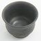 Japanese Minimalistic Black Burnt Raku Ceramics Earth Tea Cups by Laab Milano, Set of 3 3