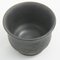 Japanese Minimalistic Black Burnt Raku Ceramics Earth Tea Cups by Laab Milano, Set of 3, Image 3