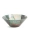 Japanese Minimalistic White Green Metal Raku Ceramics Aurora Bowls by Laab Milano, Set of 4 13