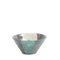 Japanese Minimalistic White Green Metal Raku Ceramics Aurora Bowls by Laab Milano, Set of 4 23